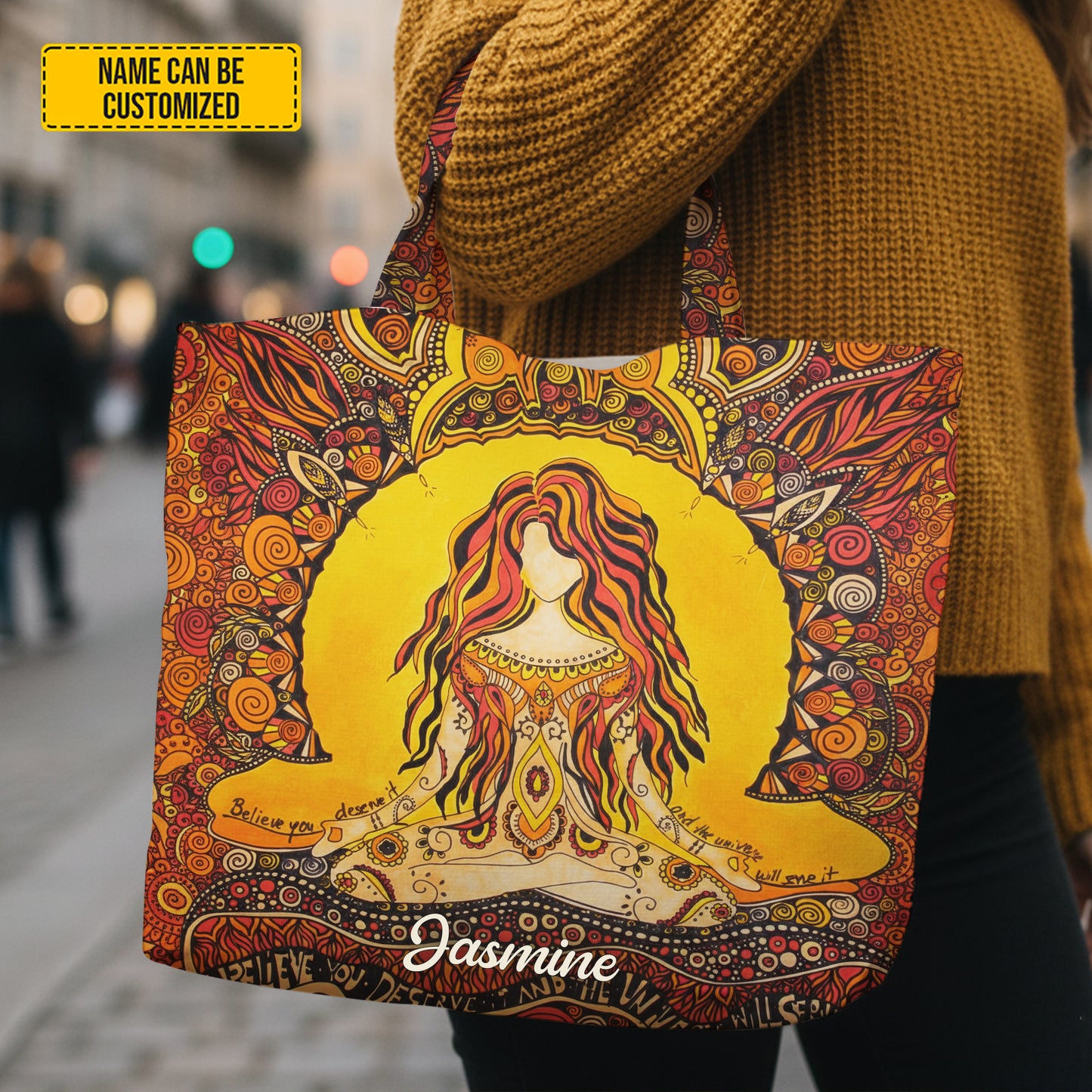 Personalized Boho Spiritual Tote Bag