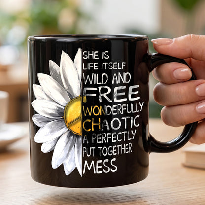 Hippie Daisy - Hippie Black Mug