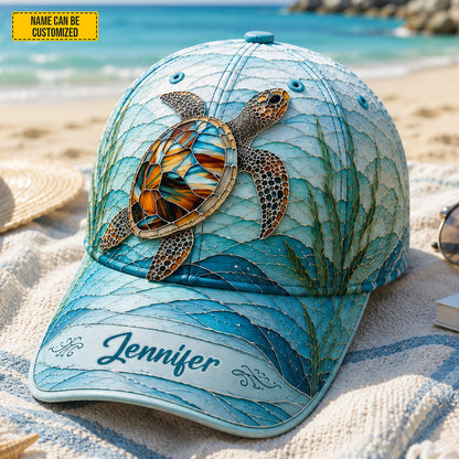 Personalized Ocean Turtle Classic Cap