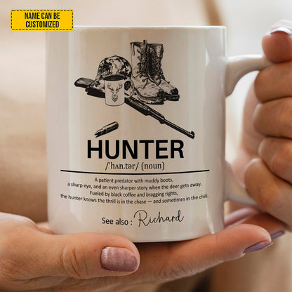 Personalized Hunter Definition White Mug