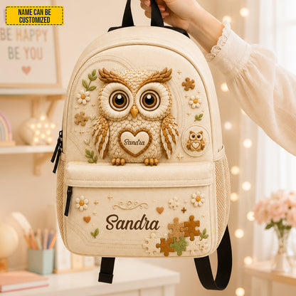 Personalized Cute Owl Backpack - Kids Backpack