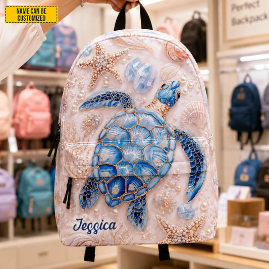 Personalized Sea Turtle - Kids Backpack
