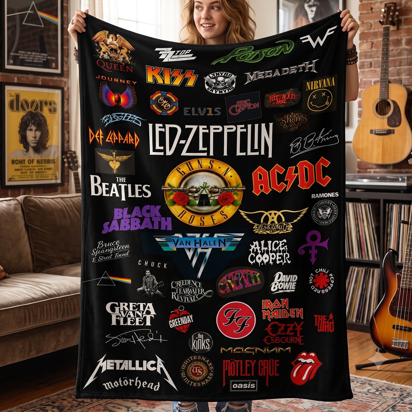 Rock Lovers - Classic Rock Legends Blanket Version 2