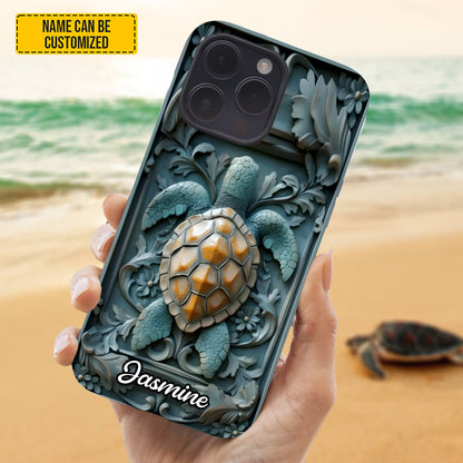 Personalized Retro Sea Turtle Ocean Phone Case