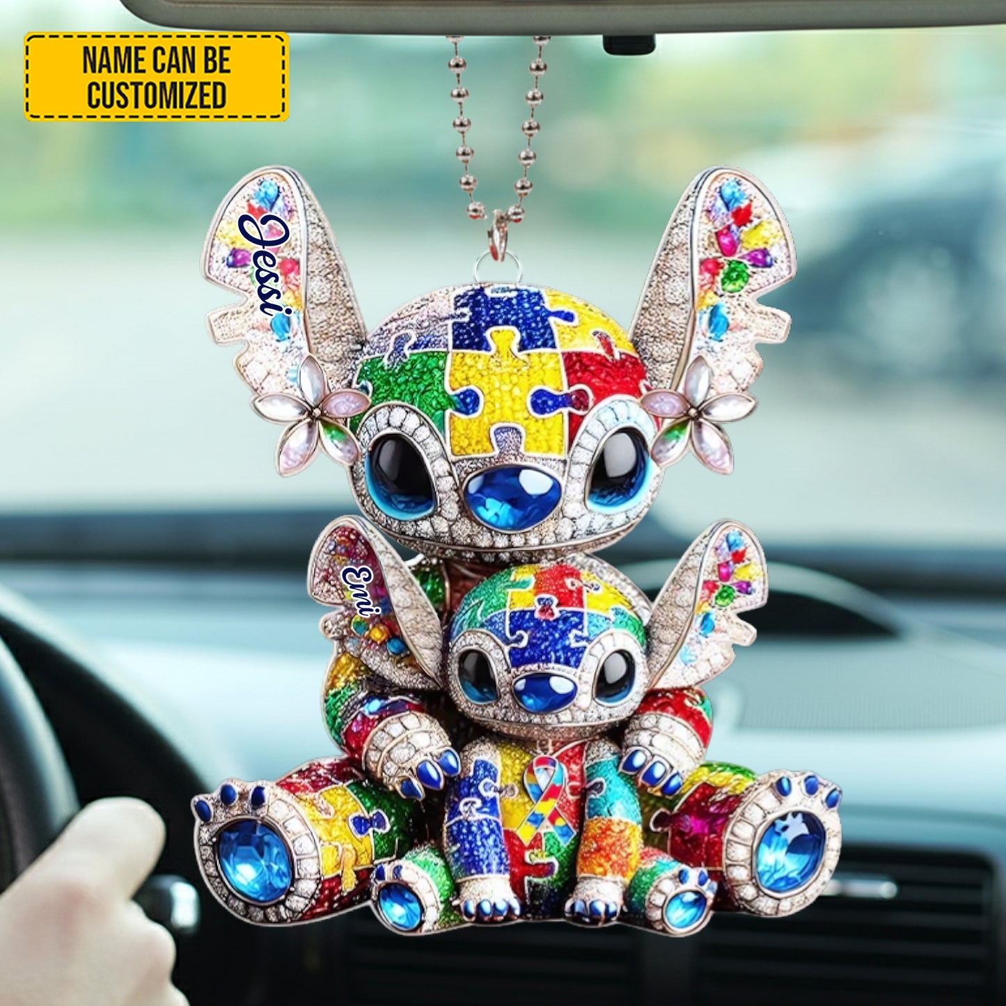 Personalized Autism Awareness Car Hanging Ornament