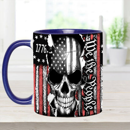 We The People - Patriotic Skull Accent Mug