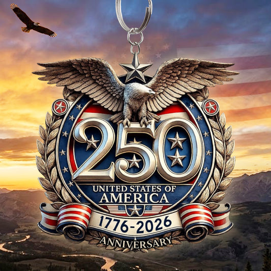 250th Anniversary USA Patriotic Keychain