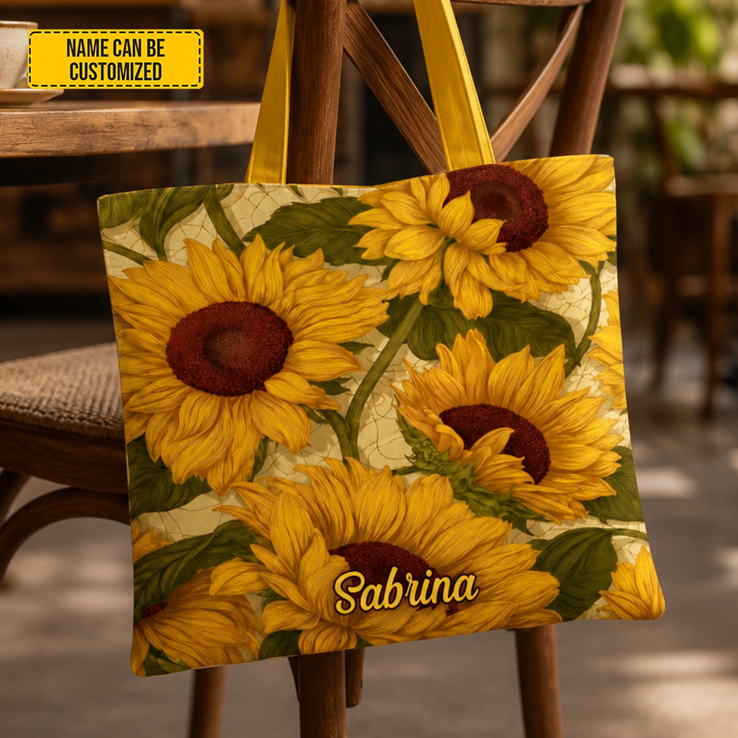 Personalized Beautiful Sunflowers Tote Bag