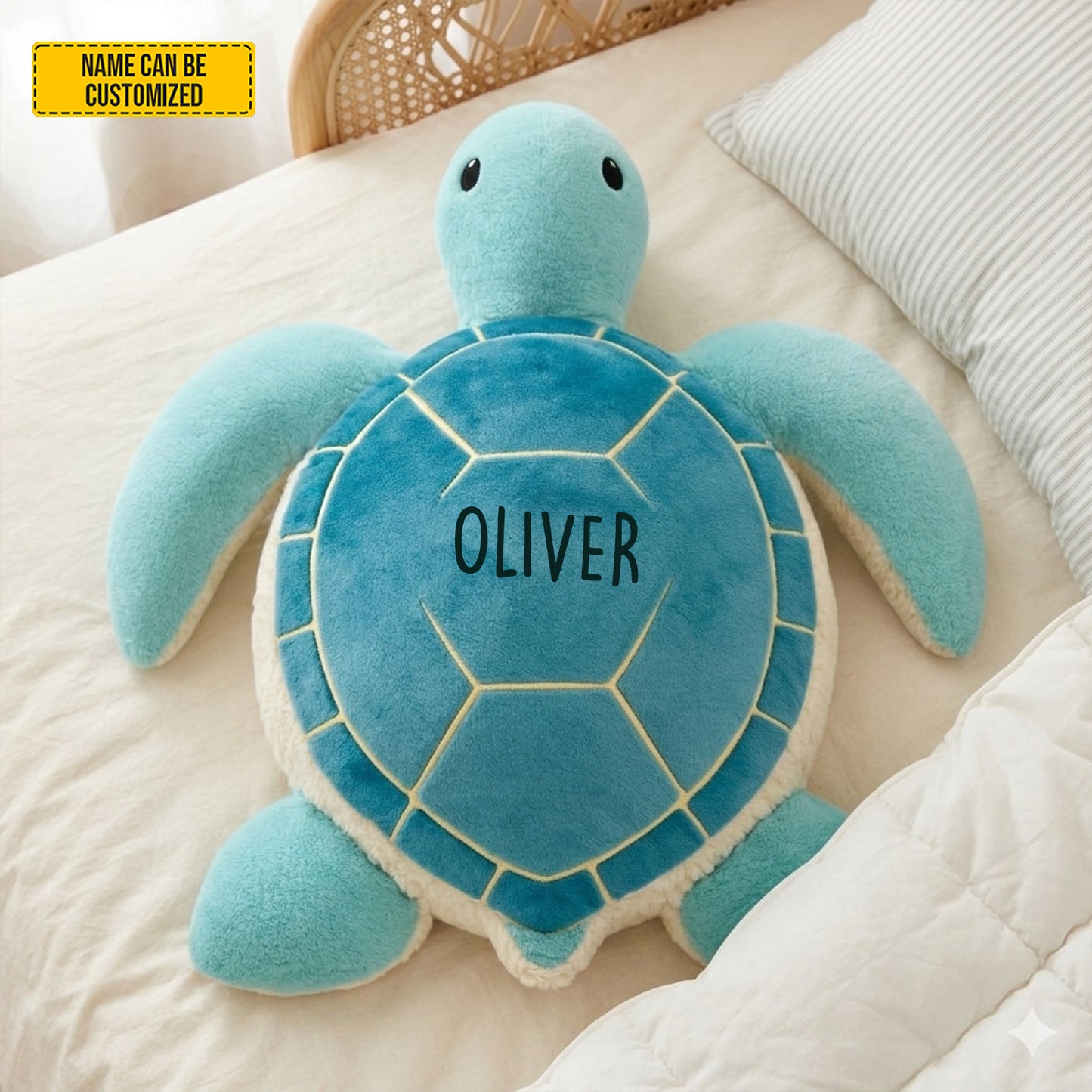 Personalized Sea Turtle Shaped Pillow