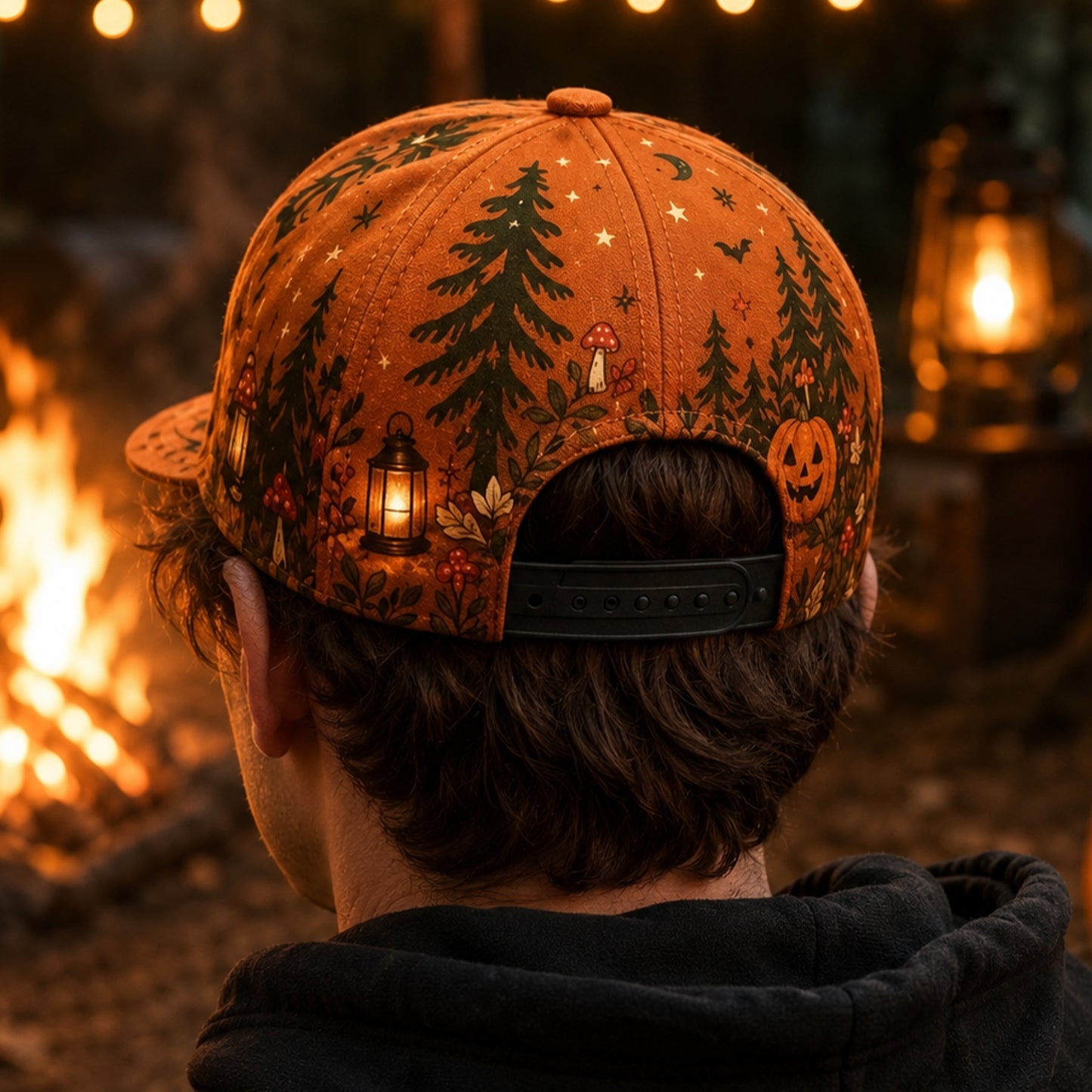 Cozy Ghost Campfire – Halloween Cap