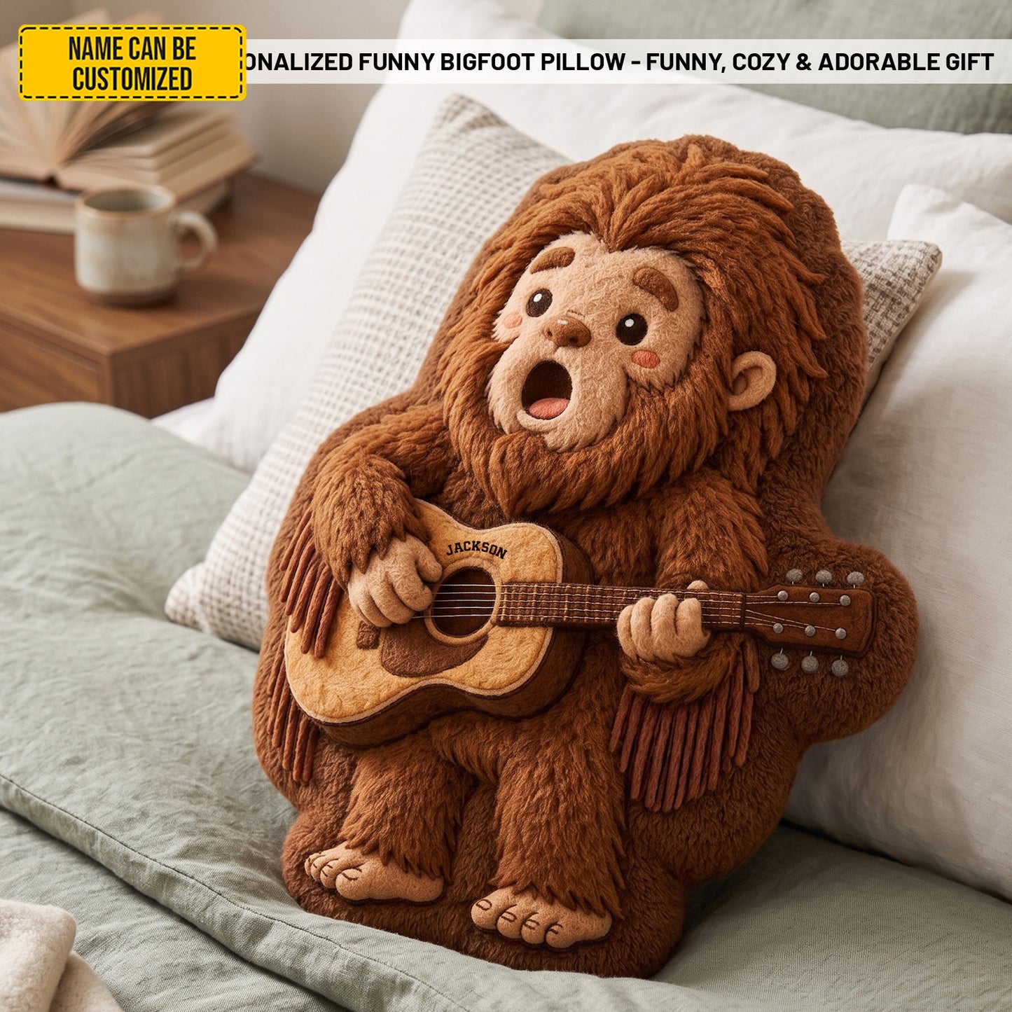 Personalized Cute Bigfoot Custom Shaped Pillow