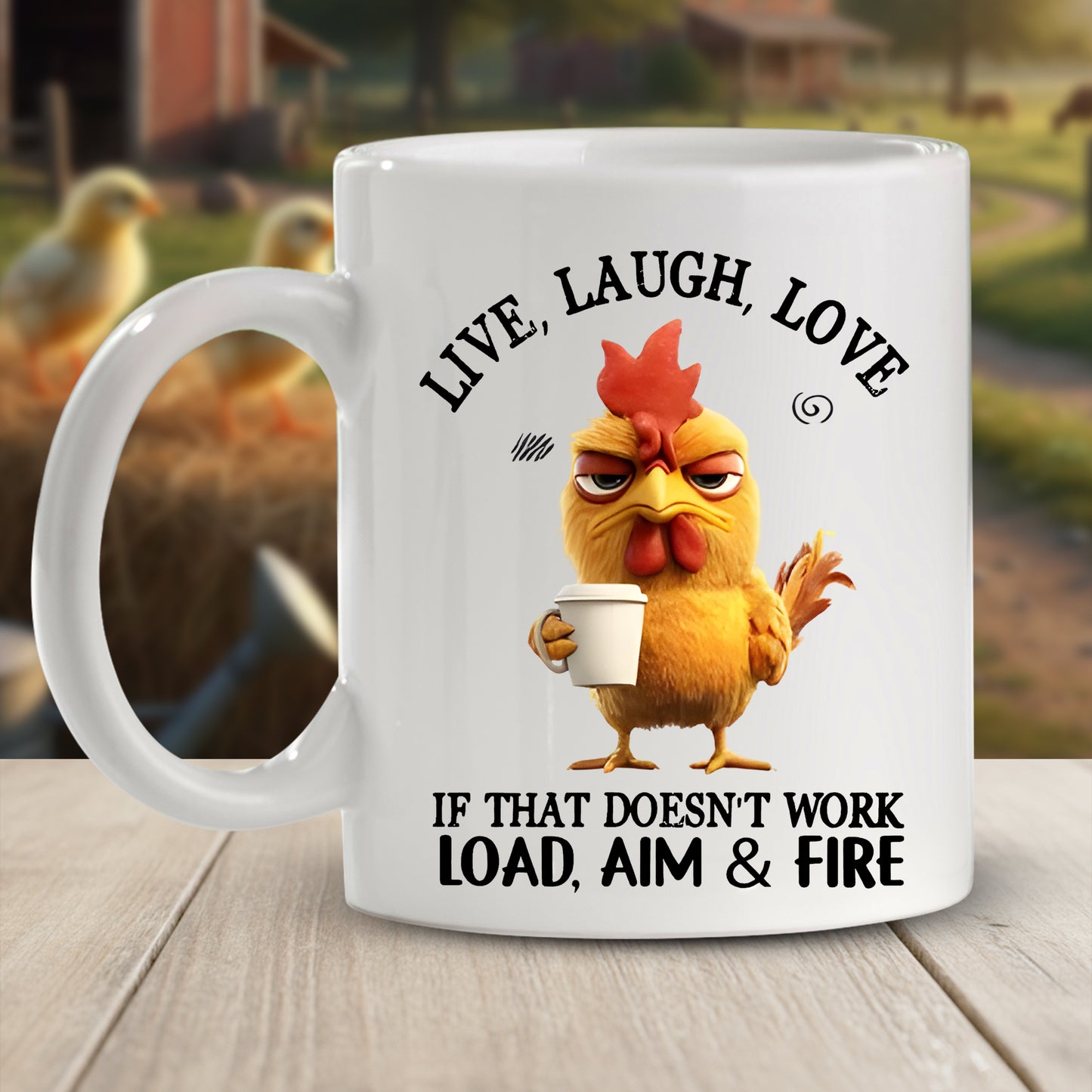 Live, Laugh, Love Animal Funny - Personalized Funny Mug