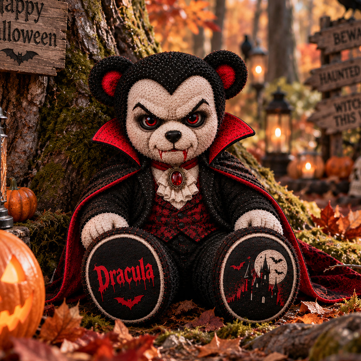 Dracula Vampire Gothic Custom Shape Pillow  – Spooky Halloween Pillow