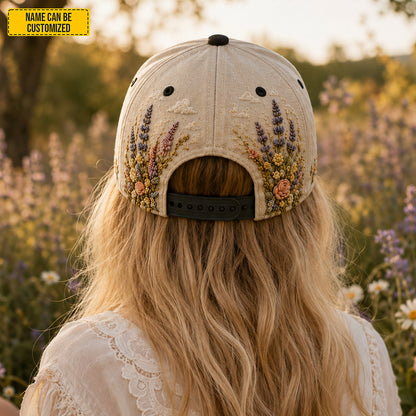 Personalized Floral Enchanted Garden Witch Classic Cap