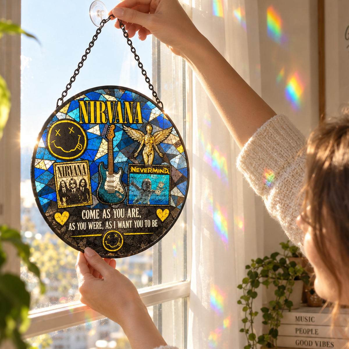 Nirvana Come As You Are Stained Glass Suncatcher