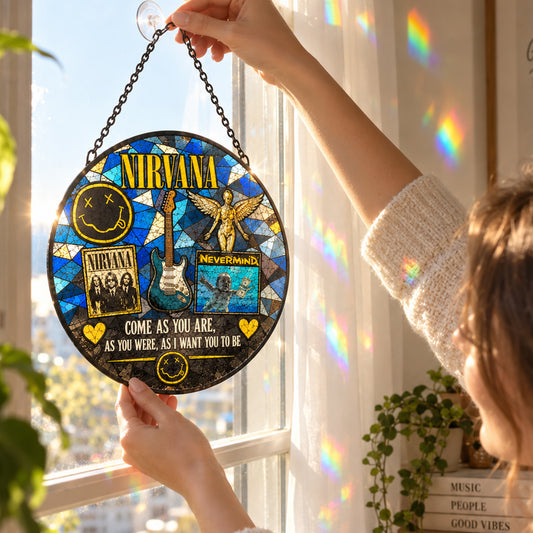 Nirvana Come As You Are Stained Glass Suncatcher