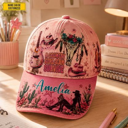 Personalized Wild Soul Country Girl Classic Cap