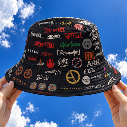 Classic Golden 80’s & 90’s Hip Hop All Over  Bucket Hat Version 6