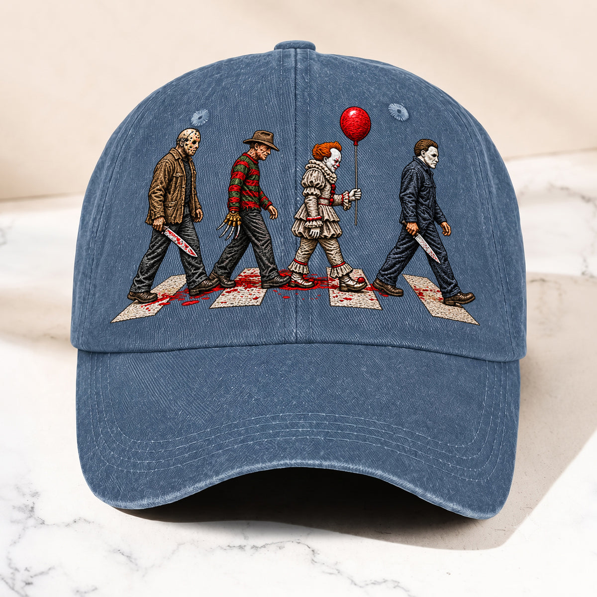 Horror Legends Abbey Road Hat – Classic Slasher Icons Halloween Gift