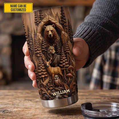 Woodland Legends – Personalized Wildlife Tumbler