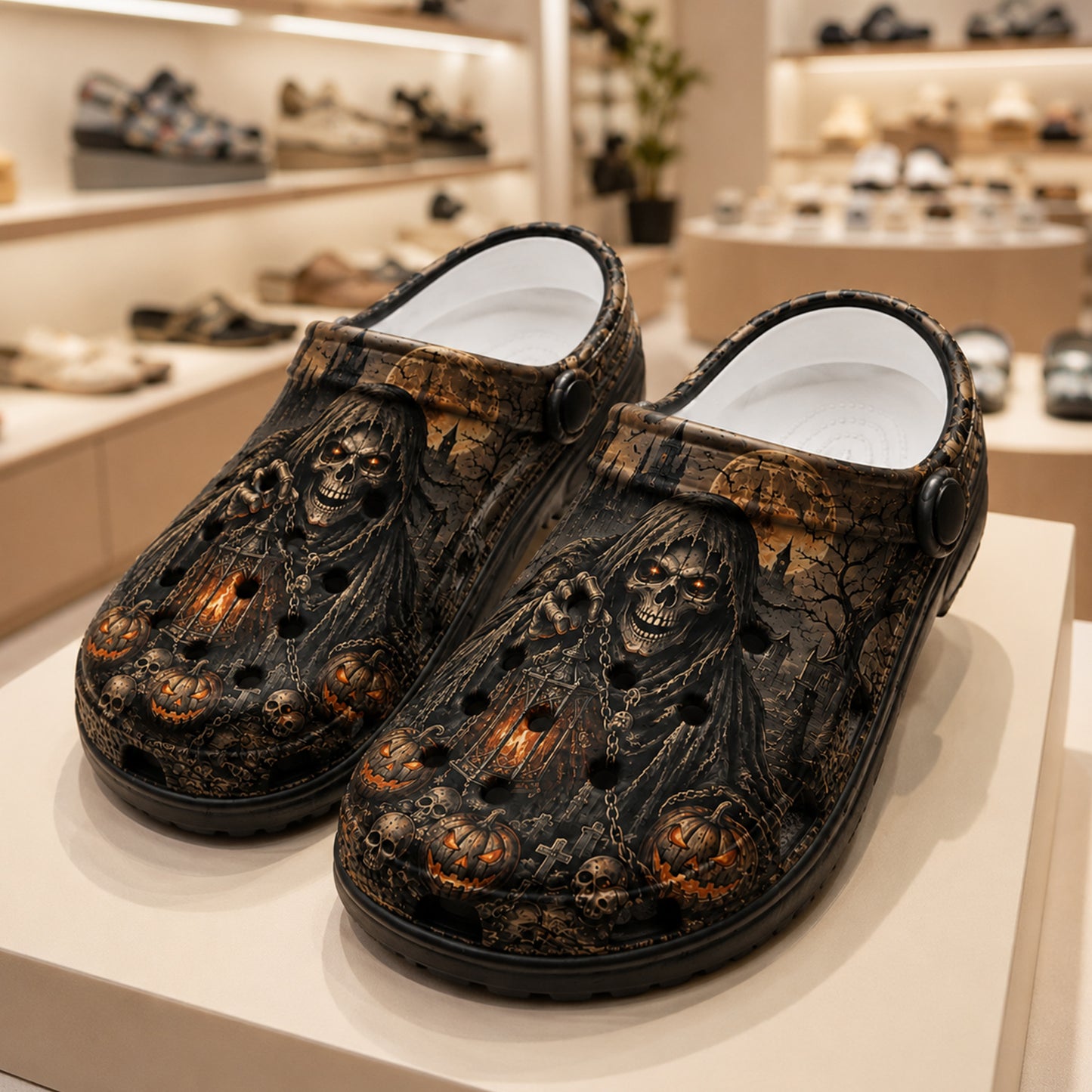 Grim Reaper Halloween Crocs