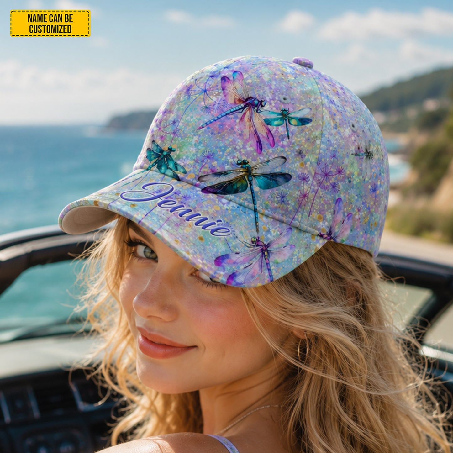 Personalized Colorful Dragonflies Classic Cap