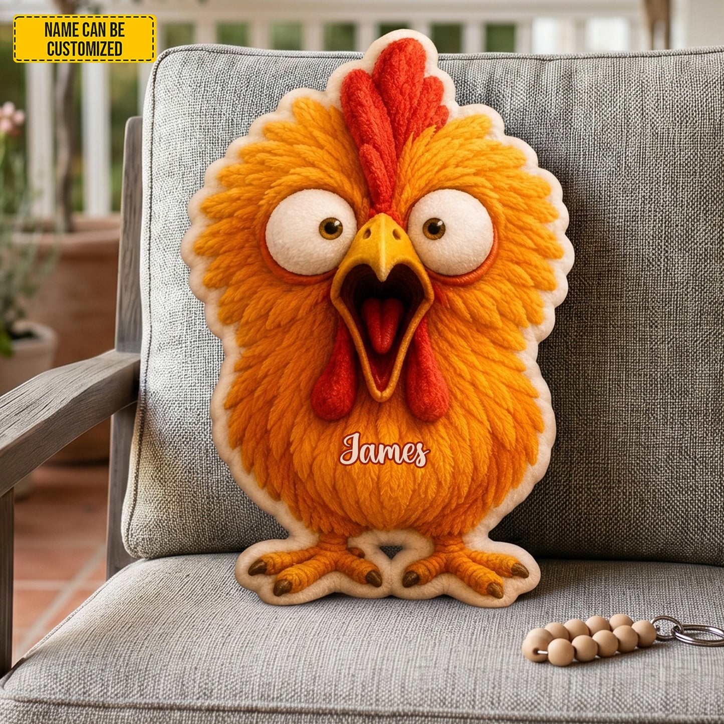 Funny Chicken - Personalized Chicken Shaped Pillow