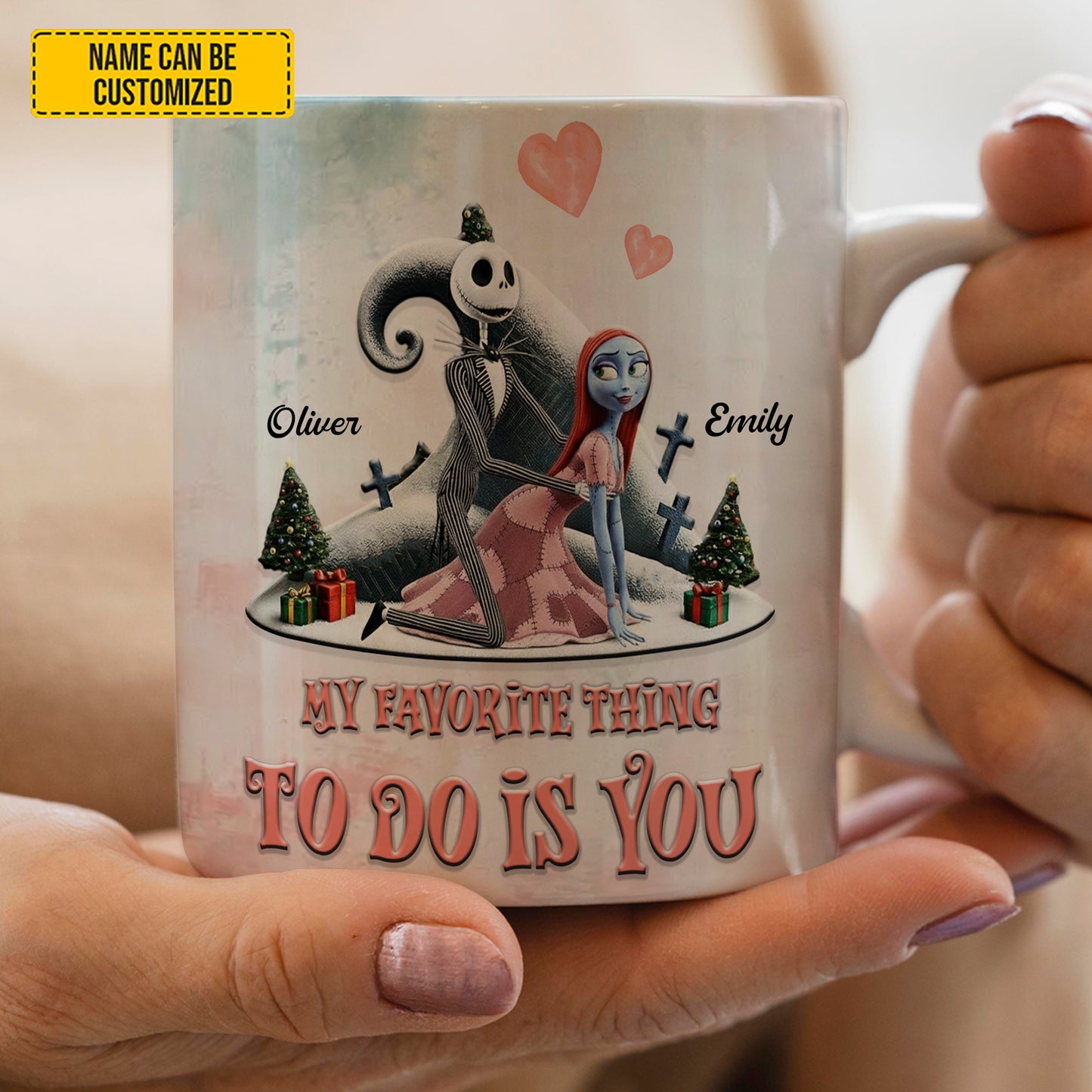 My Favorite Thing To Do Is You - Personalized Couple White Mug