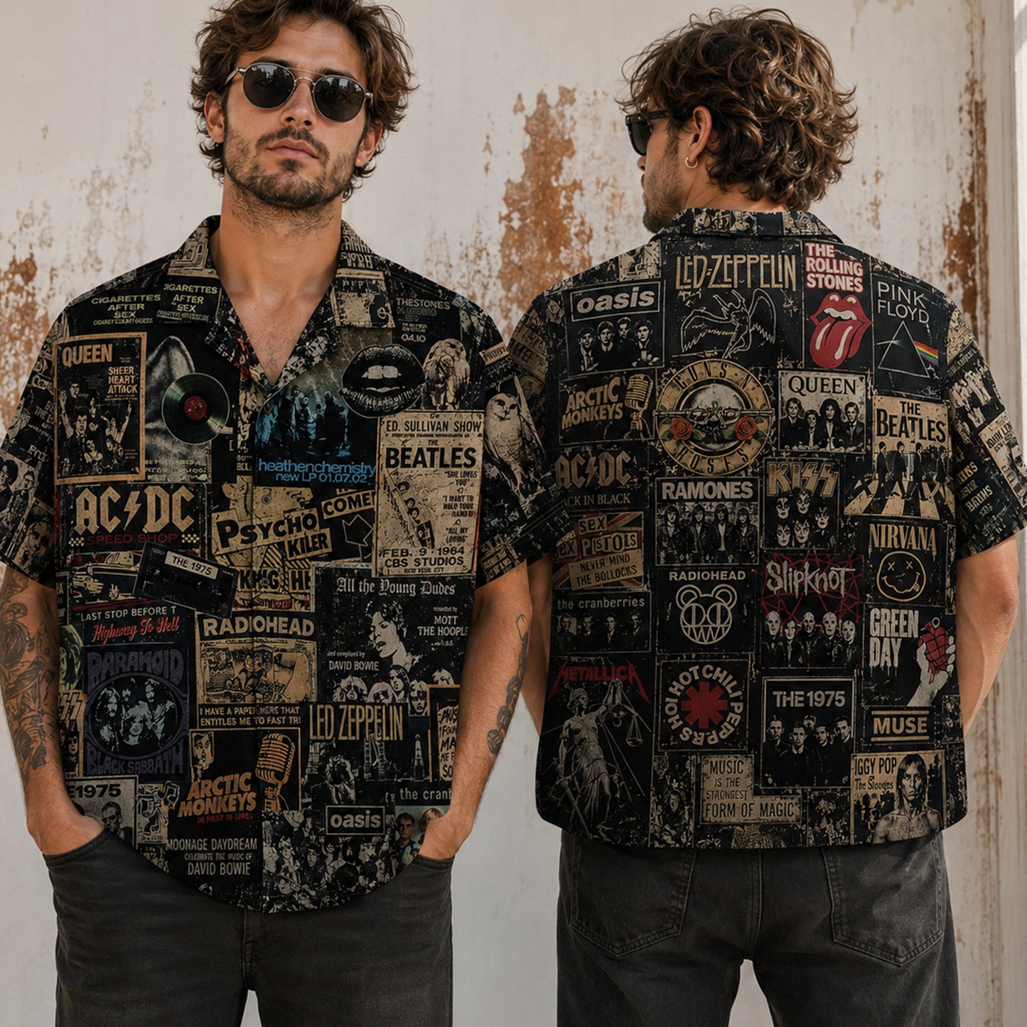 Rock Lovers Hawaiian Shirt - Vintage Music Legend Fan Gift
