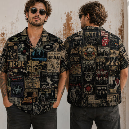 Rock Lovers Hawaiian Shirt - Vintage Music Legend Fan Gift