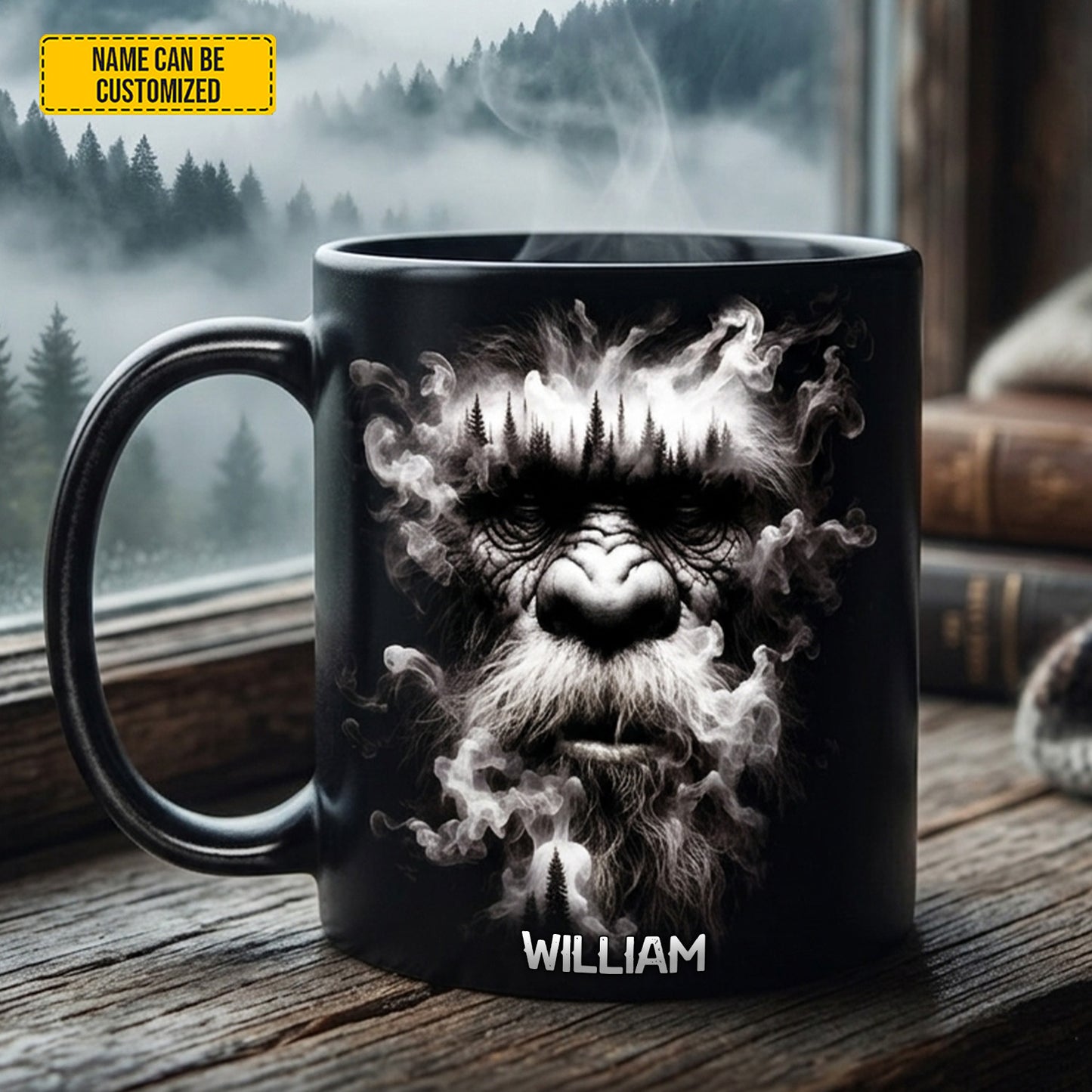 Personalized Smoke Bigfoot Accent Mug
