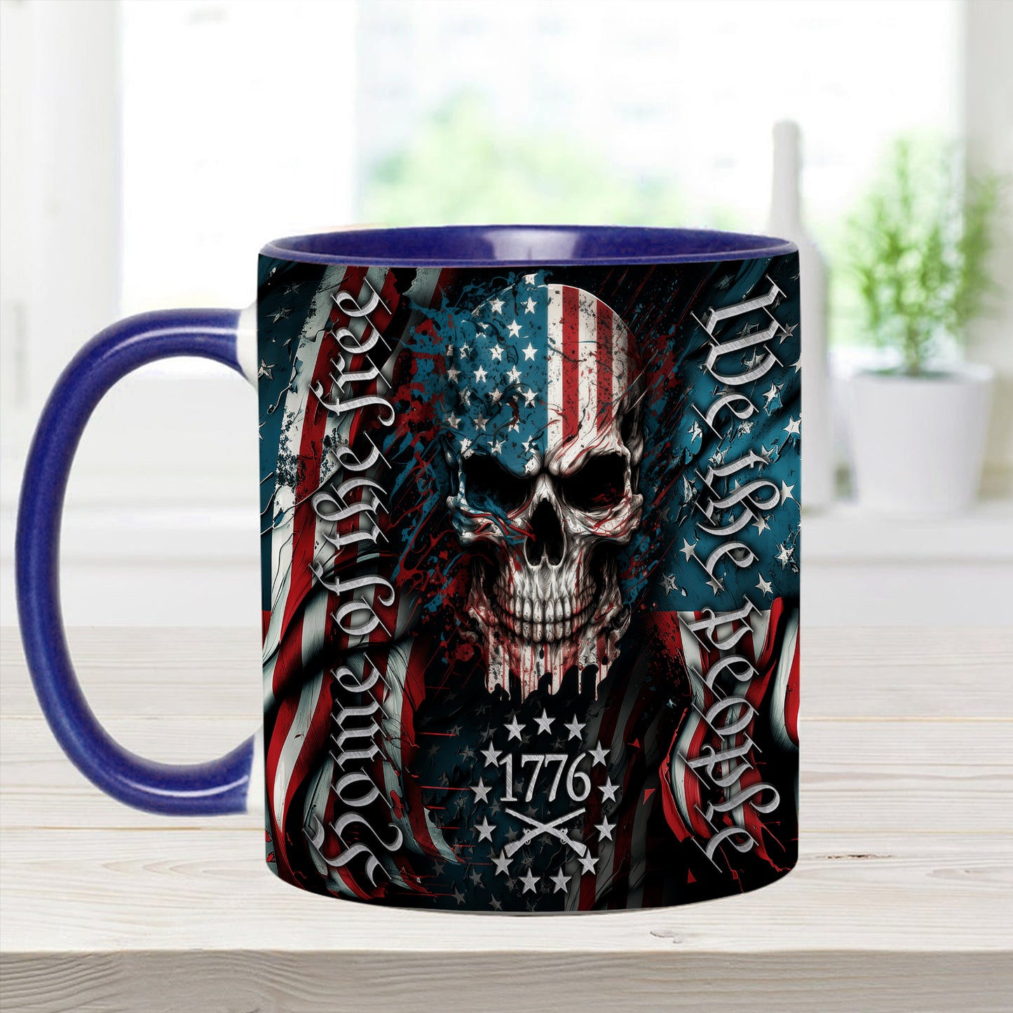 We Are People - Patriotic Skull Accent Mug