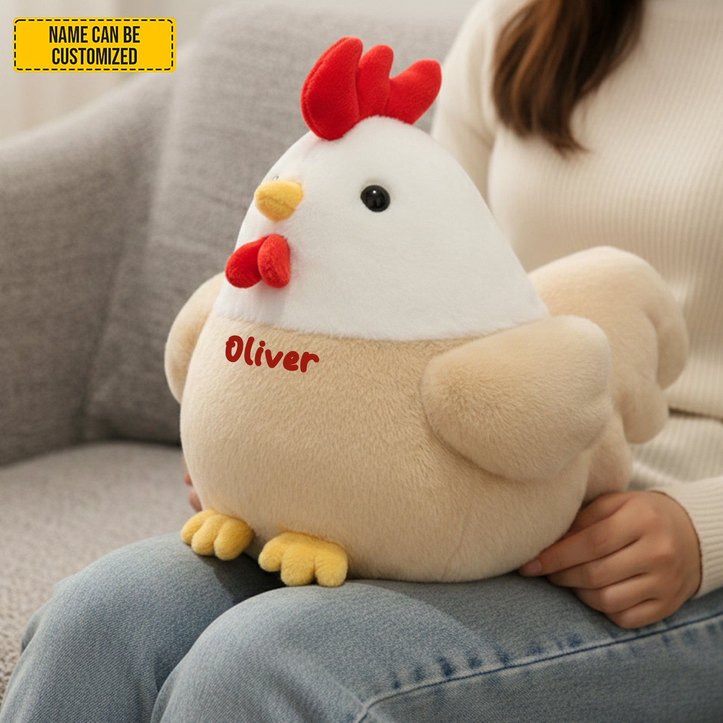 Personalized Chicken Farmhouse Shaped Pillow