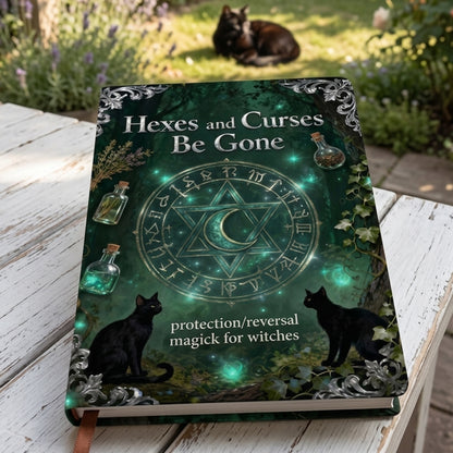 Hexes and Curses Be Gone - Witch Leather Journal