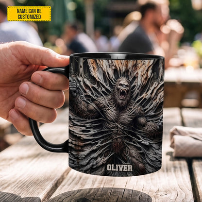 Wrath Of The Woods – Personalized Bigfoot Black Mug