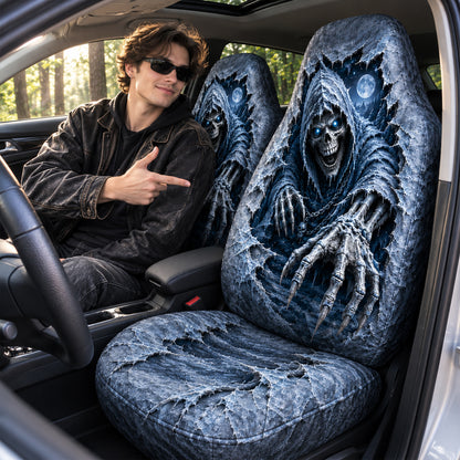 Grim Reaper Skeleton Car Seat Covers