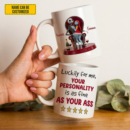 Couple Funny - Personalized White Mug