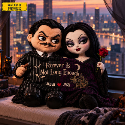 Personalized Morticia & Gomez Gothic Couple Custom Shape Pillow
