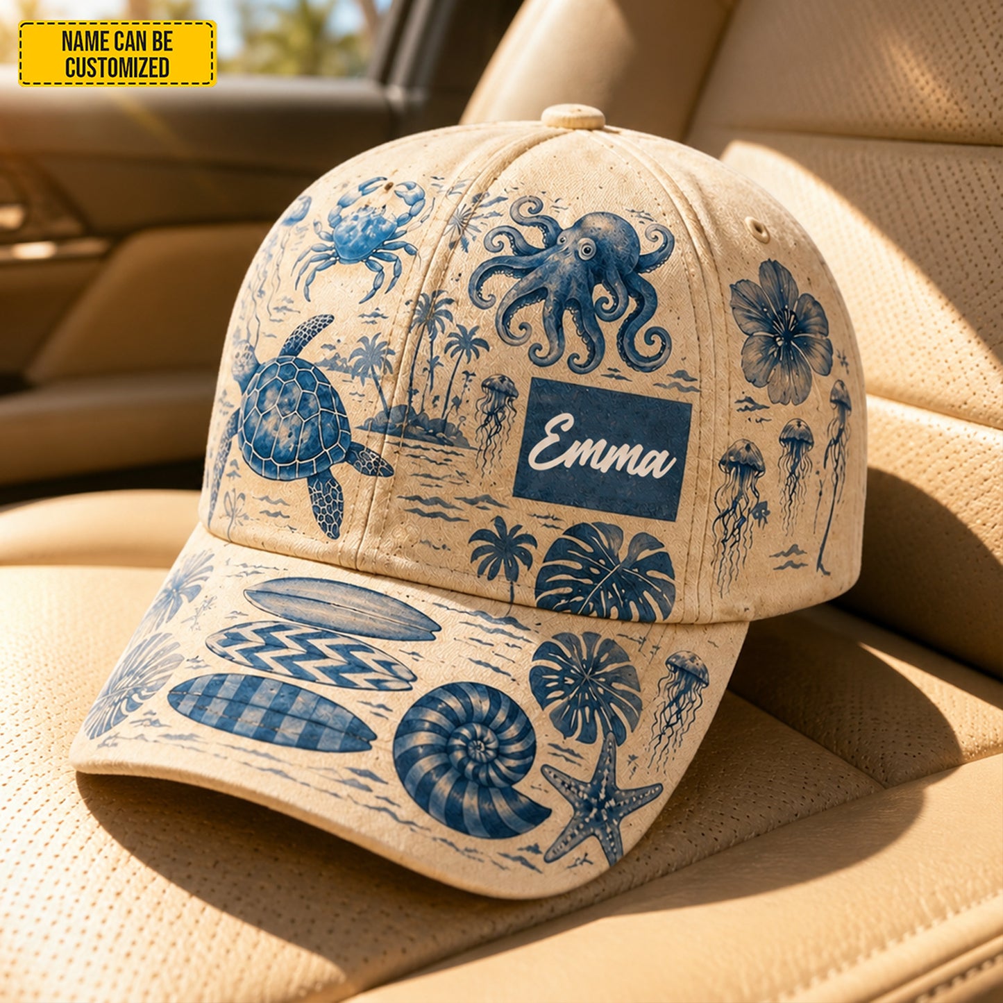 Ocean Animals Tropical Beach Hat Gift – Personalized Classic Cap