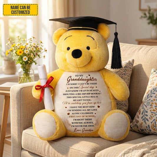 Personalized Graduation Bear Shaped Pillow