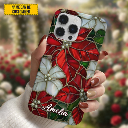 Personalized Christmas Flower Phone Case