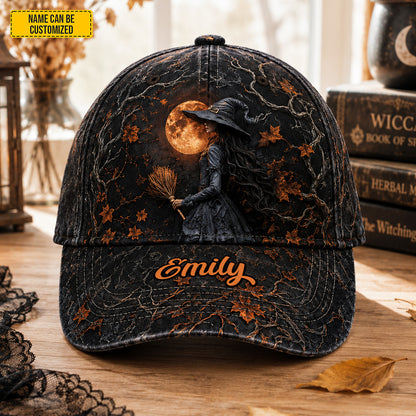 Personalized Moon Witch Halloween Cap