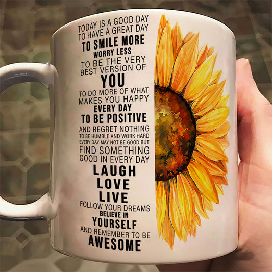 Sunflower Inspirational Ceramic Mug