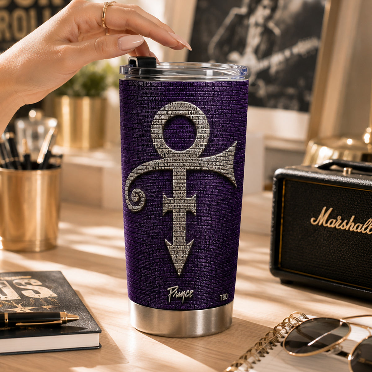 Prince Love Symbol Purple Rain Tumbler – Rock Music Legend Tumbler