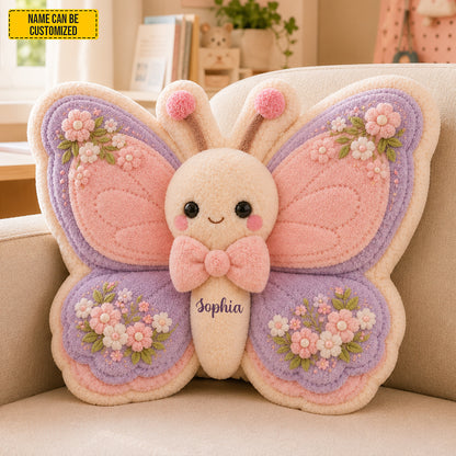 Personalized Adorable Butterfly Shaped Pillow