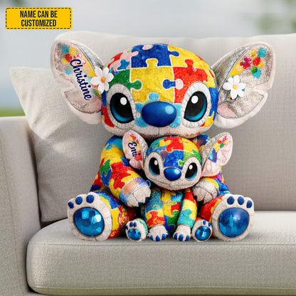Personalized Autism Awareness Shaped Pillow