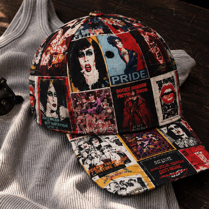 Rocky Horror Picture Show Vintage Poster Collage Classic Cap