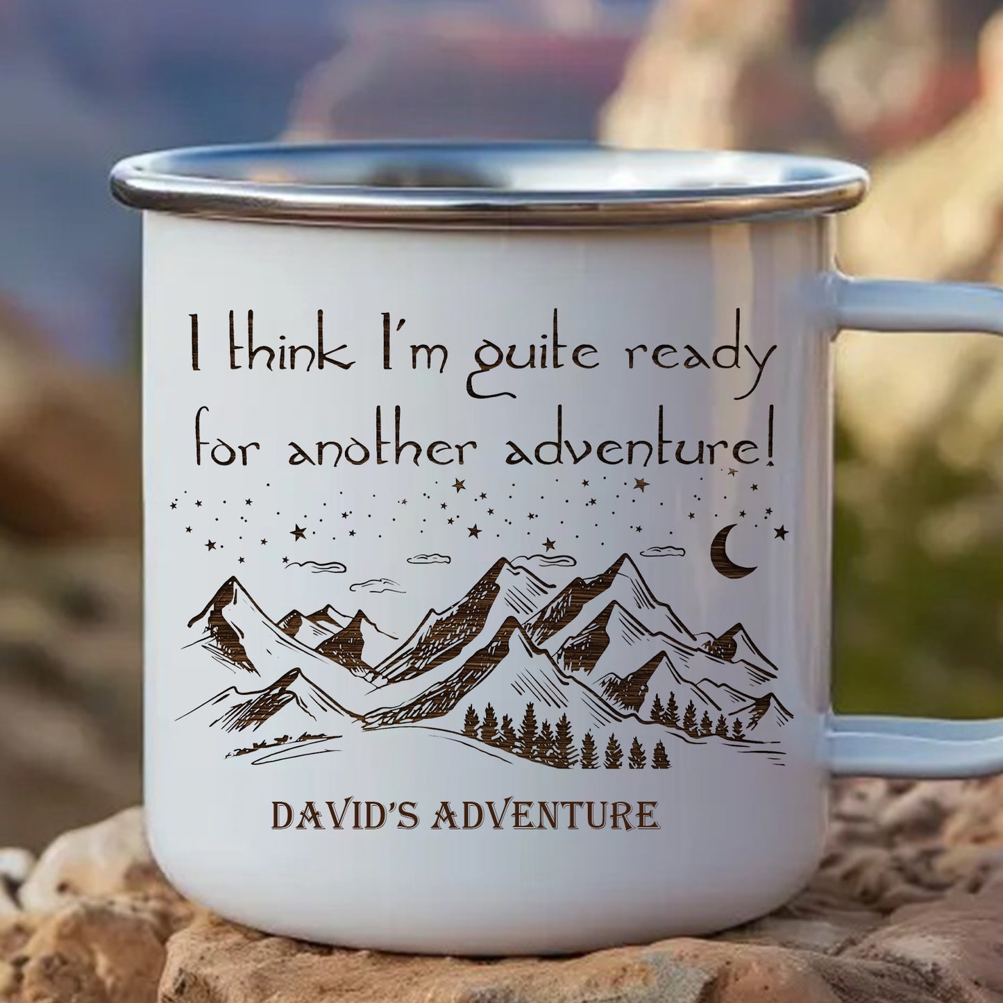 Ready For Another Adventure - Personalized Outdoors Enamel Mug
