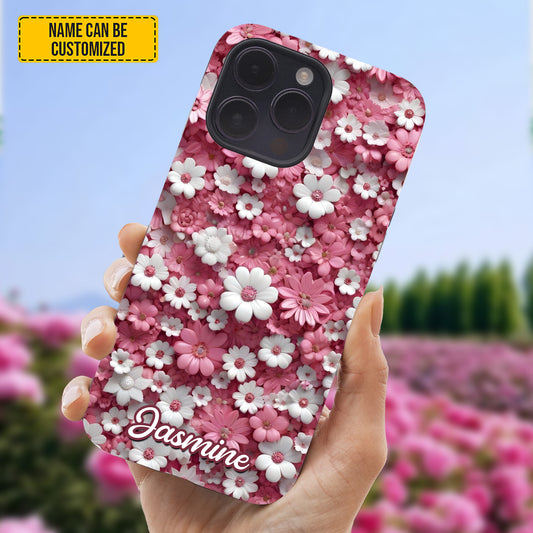 Personalized Daisy & Flowers Phone Case