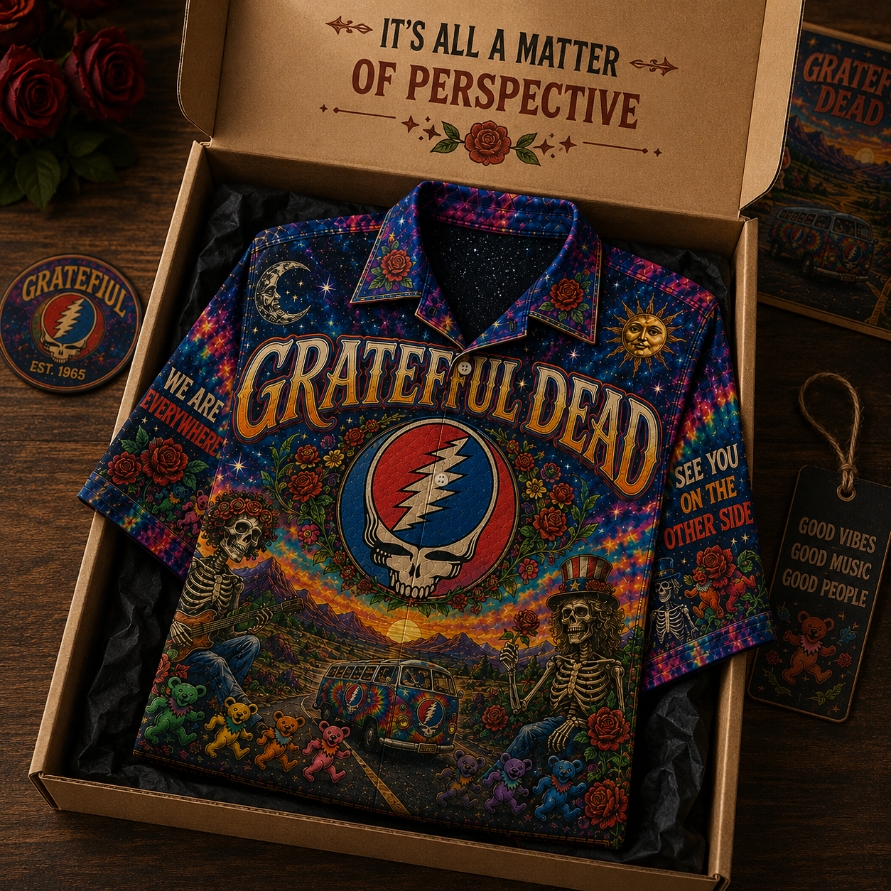 Grateful Dead Hawaiian Shirt - Vintage Music Fan Gift 2
